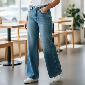 Primark Blue Wide Leg Jeans